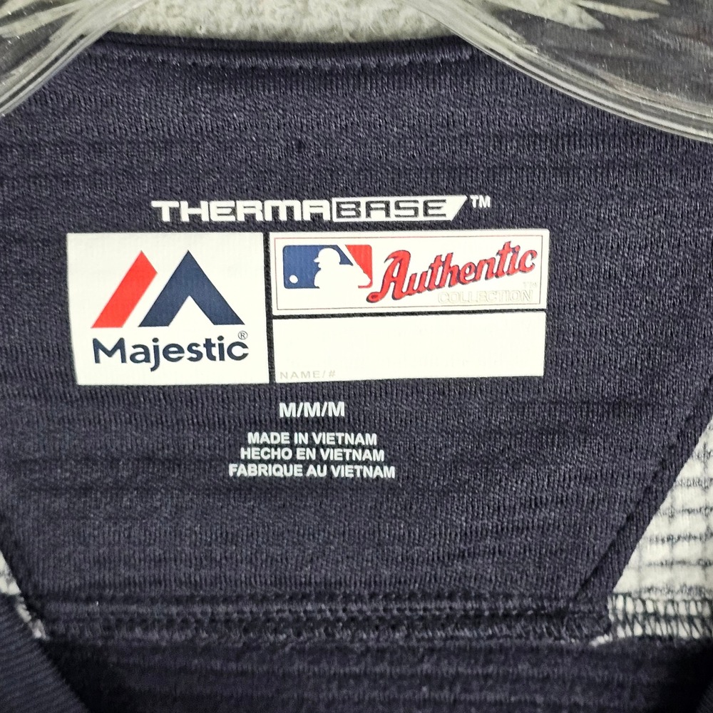 Majestic Pullover Mens Medium Cleveland Indians Therma Base MLB Training Top - Picture 6 of 9